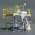 Industrial processing platform Flour processing platform 3d model