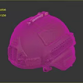 Green Tactical Military Helmet With Yellow Felt Pads Metal Fittings And Side Design