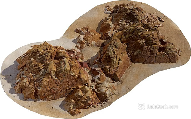 Natural Stone And Wood Combination With Rustic Textured Surface For Decorative Design 3d model 