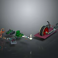 Lego Tank Model with Tracks Cannon Turret Camouflage and Accessories