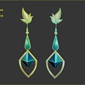 Modern earrings earrings earrings earrings 3d model