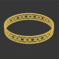 Elegant Jewelry Golden Bracelet With Intricate Filigree Design And Shiny Finish