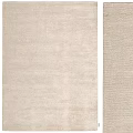 Light Beige Square Rug With Soft Woven Texture For Modern Home Decor 3d model