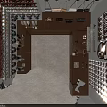 Elegant Jewelry Store Interior With Wooden Counters Display Shelves And Lighting