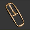 Golden Metal Belt Buckle Stylish Practical Daily Life Accessory For Clothing