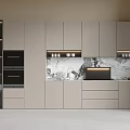 Modern Kitchen Wine Cabinet Design With Wooden Cabinets And Glass Door Storage