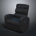Stylish Modern Black Leather Armchair With Comfortable Upholstered Back And Armrests