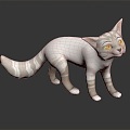 Modern Cat Kitten Flower Cat Domestic Cat 3d model