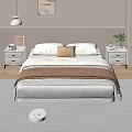 Modern Bedroom Interior With Platform Bed Nightstands And Ambient Lighting