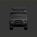 minibus minivan driverless bus school bus van box car 3d model