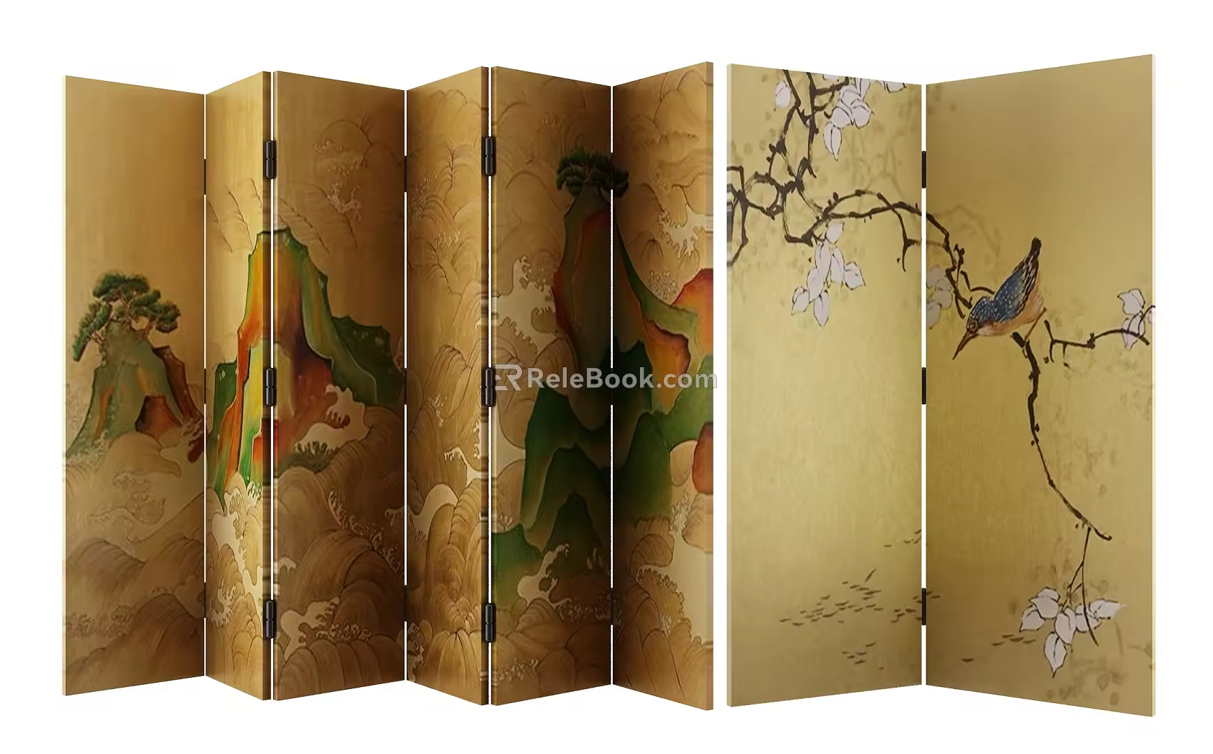 new chinese style screen 3d model