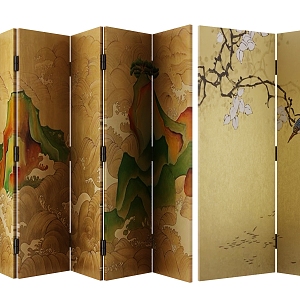 new chinese style screen 3d model