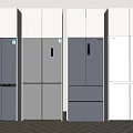 Smart refrigerator Modern refrigerator 3d model