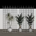Modern partition glass brick partition 3d model