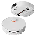 Xiaomi Robot Vacuum With White Charging Dock And Modern Sleek Design 3d model