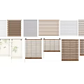 Various Window Blinds With Modern Designs And Different Material Options For Home Decoration 3d model