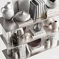 Modern Minimalist Decorative Ornament Set With Books Vases Photo Frame And Sculptures