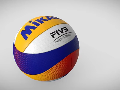Mikasa FIVB Official Game Volleyball With Multicolor Design For Sports Activities 3d model