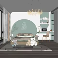 Cozy Kids Room Interior With Bear Wall Decor Stuffed Toys Chandelier And Soft Rug