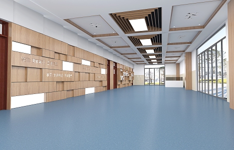 Modern Hall School Hall Space Model 3d model