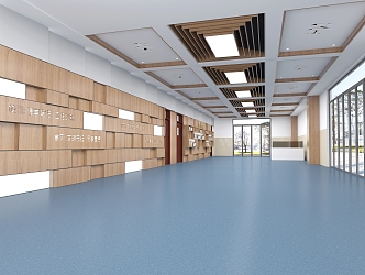 Modern Hall School Hall Space Model 3d model