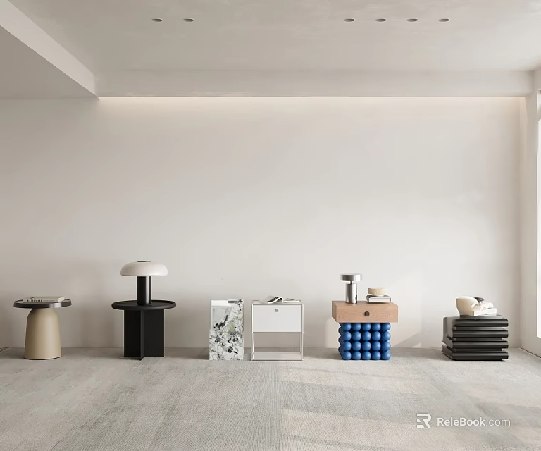 Modern Coffee Tables With Various Designs And Materials For Minimalist Living Rooms 3d model 