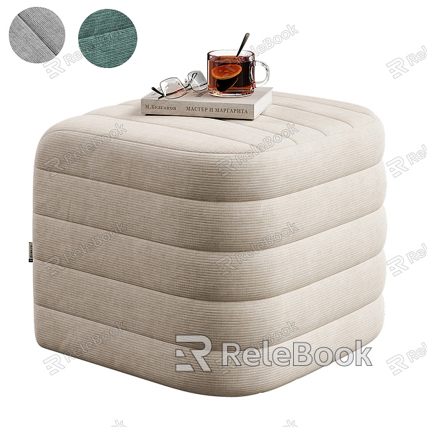 Modern Light Luxury Sofa Stool model