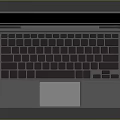 Lightweight Modern Silver Laptop With Black Screen And Sleek Keyboard Design