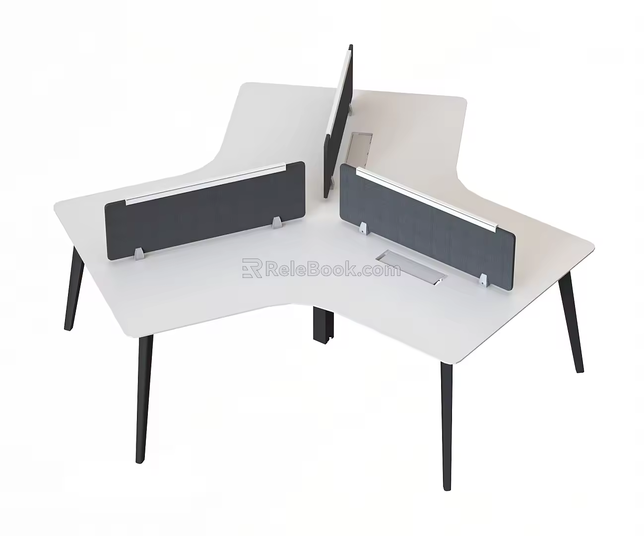Modern Desk Staff Desk Staff Position Screen Card Position Y-Type Work Desk Position Card Holds 3d model