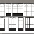Modern Sliding Doors With Arched Glass Panels And Sleek Frame Design For Architecture