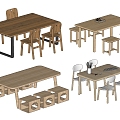 Modern Children's Desk and Chair Children's Learning Desk and Chair 3d model