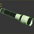 Portable Black Red Silver Flashlight With Ergonomic Grip And LED Lighting