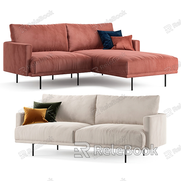 Modern Combination Sofa Multiplayer Sofa model