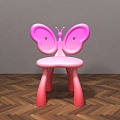 Children's Chair Backrest Chair Butterfly Cartoon Casual Chair Stool Stool Art Color Stool Children's Furniture 3d model