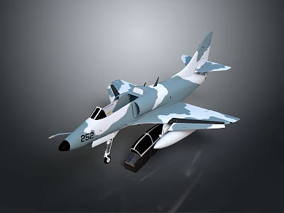 Tomcat Fighter Jet Model Displayed On Gray Background With 285 Marking 3d model