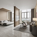 Modern Suite Hotel Suite 3d model