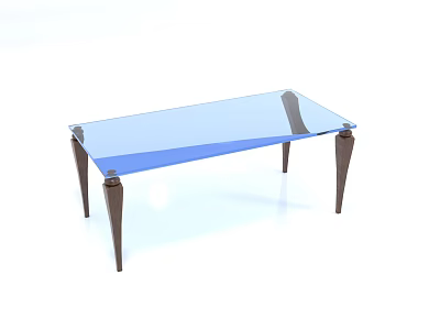 Modern Coffee Table With Glass Top And Stylish Metal Legs Design 3d model