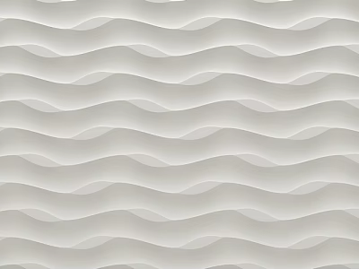 White Wall With Wavy Texture And 3D Textured Design For Modern Interior 3d model