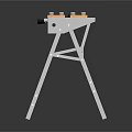Portable Folding Table With Wooden Top And Metal Frame For Home Use
