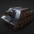 Vintage Military Tank With Metal Armor Tracks And Cannon Barrel