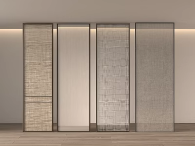 Modern partition glass sandwich glass 3d model