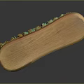 Everyday Useful Household Cleaning Brush With Wooden Handle And Yellow Bristles