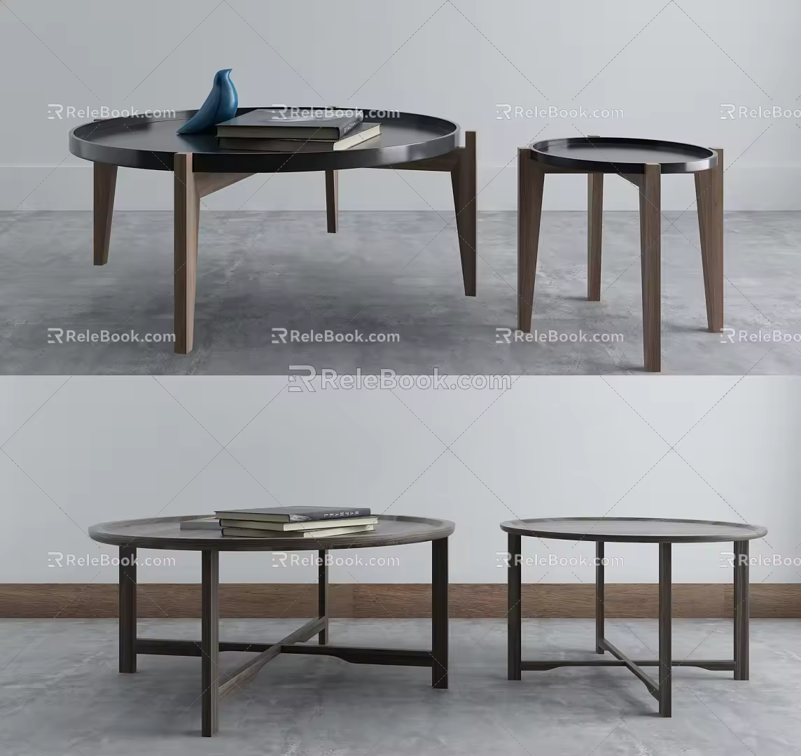 Modern coffee table coffee table combination 3d model