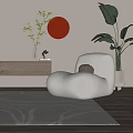 Modern single sofa 3d model