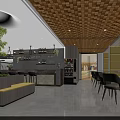 Modern Conference Room Interior With Long Table Black Chairs Projection Screen And Wooden Walls