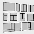 Modern windows combination windows glass windows floor-to-ceiling windows balcony windows bay windows bedroom windows sliding windows casement windows doors and windows 3d model