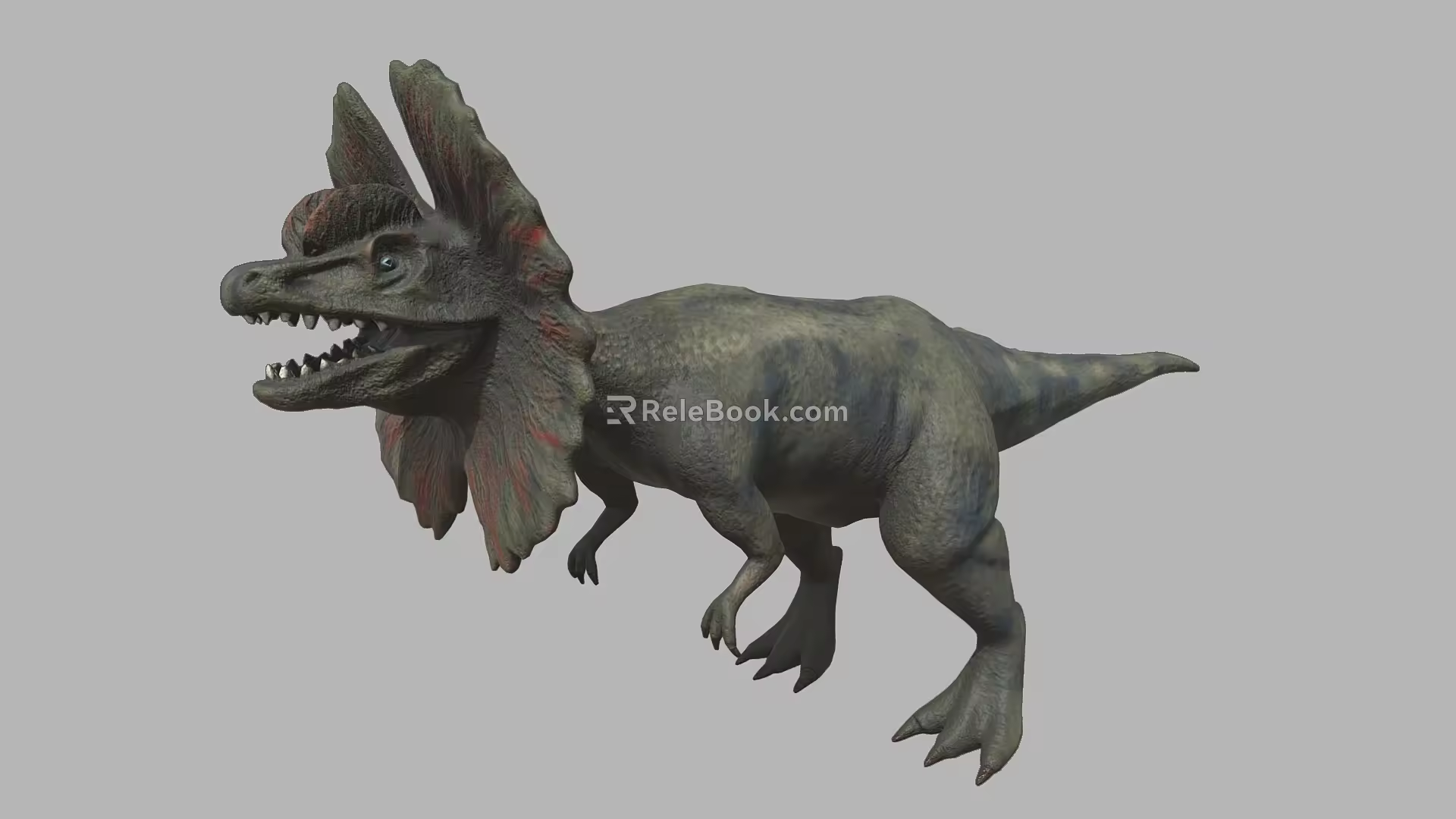 Double Crest Dragon Double Crowned Dragon Dinosaur Reptile Ancient Biology Meat-eating Dinosaur Jurassic Low Face Number Low Model Simple Model Game Movie and TV Level Super Realistic 3d model