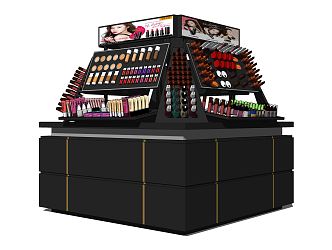 Modern Container Cosmetics Showcase Shelf 3d model