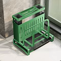 Green Metal Multilayer Kitchen Utensil Rack For Countertop Storage And Organization