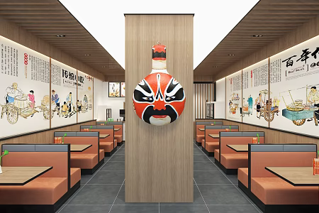 New Chinese style snack bar specialty snack bar 3d model